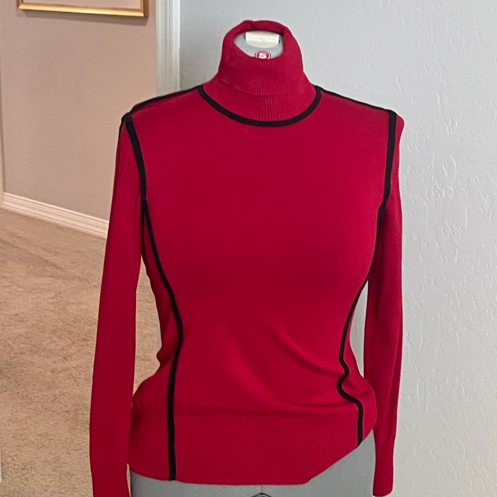 Red Turtleneck Sweater